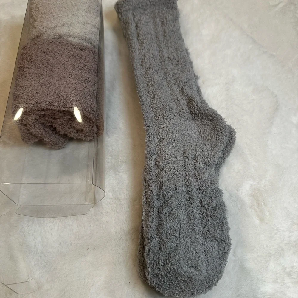Luxury Bath socks Set - Gray, Brown nude pink, Cream